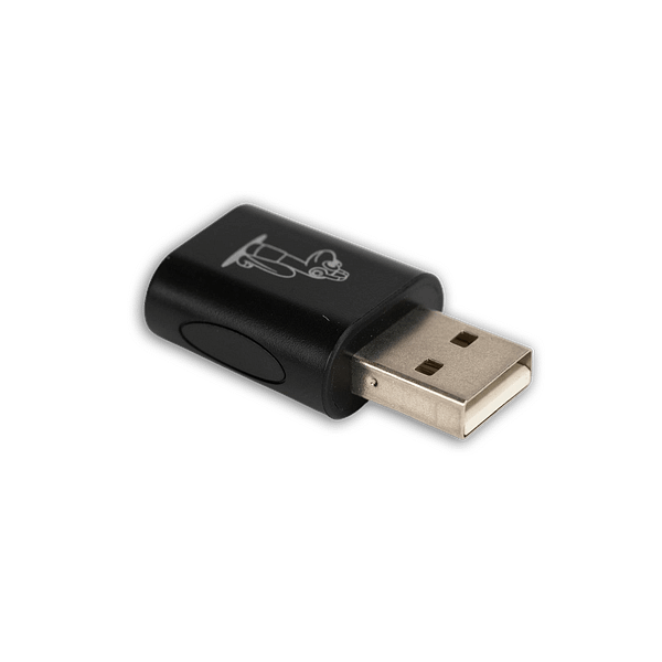 USB-A to 3.5mm TRRS audio adapter (CTIA standard)